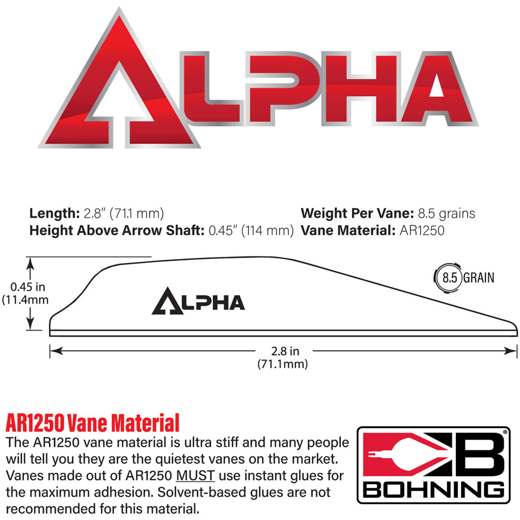 Bohning Alpha Vanes Neon Yellow 100 pk. - Image 2