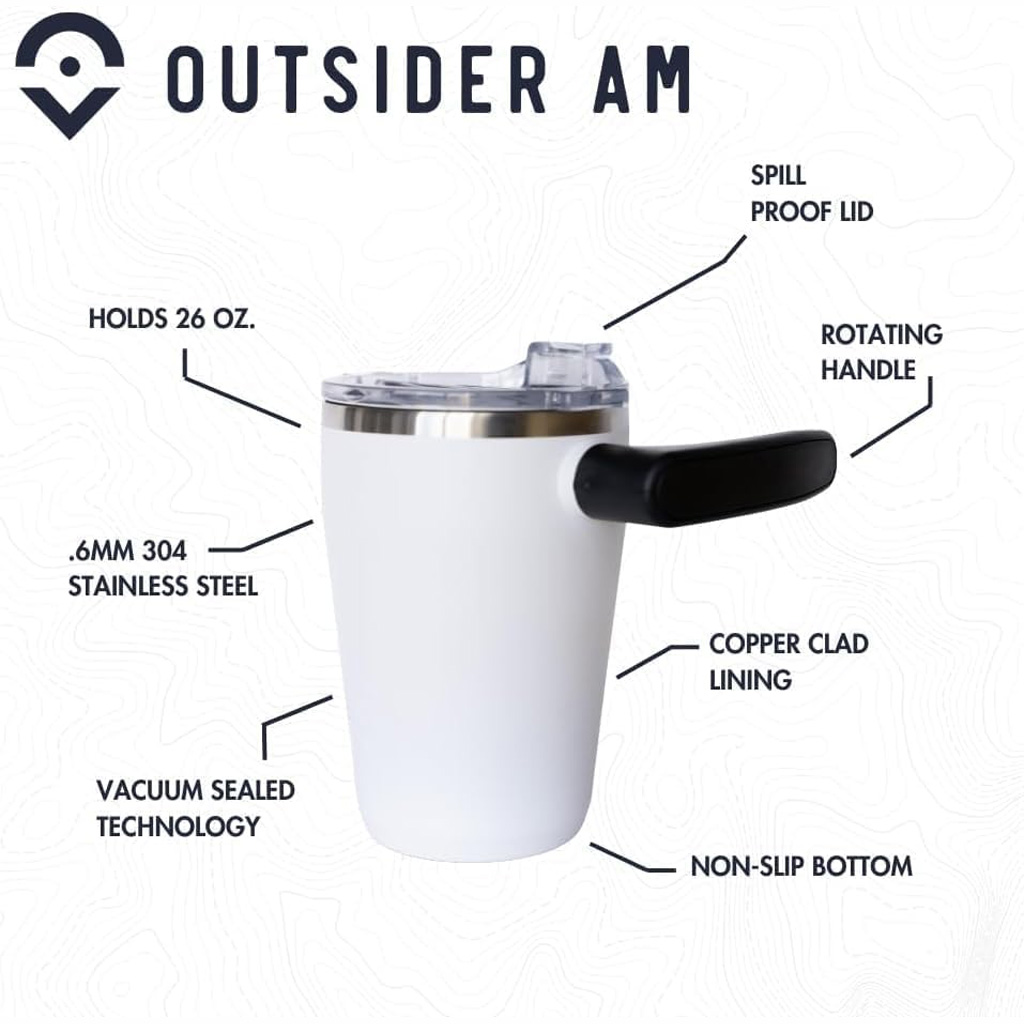 Outsider The AM Travel Mug Crimson - Image 2