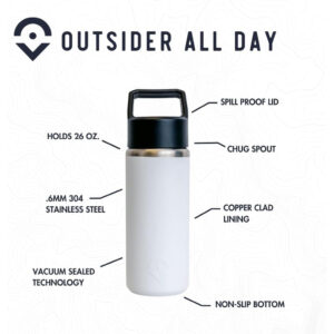 Outsider The All Day Water Bottle Green