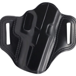 Galco CM228B Combat Master OWB Black Leather Belt Slide Compatible w/Glock 20/21/37, Belt 1.75" Wide Right Hand