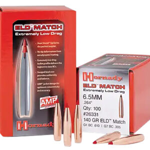 Hornady 33381 ELD Match 338 Cal .338 285 gr Extremely Low Drag Match 50 Per Box/ 15 Case