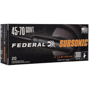 Federal Subsonic Rifle Ammo 45-70 Govt 300 gr. Fusion Subsonic 20 rd.