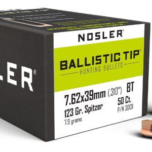 Nosler 30131 Ballistic Tip 7.62x39mm 123gr Spitzer Boat Tail 50/Box