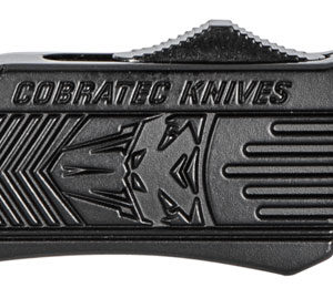 CobraTec Knives MBSTK1MTNS CTK-1 Medium 3" OTF Tanto Plain D2 Steel Blade/Black Aluminum Handle Features Glass Breaker Includes Pocket Clip