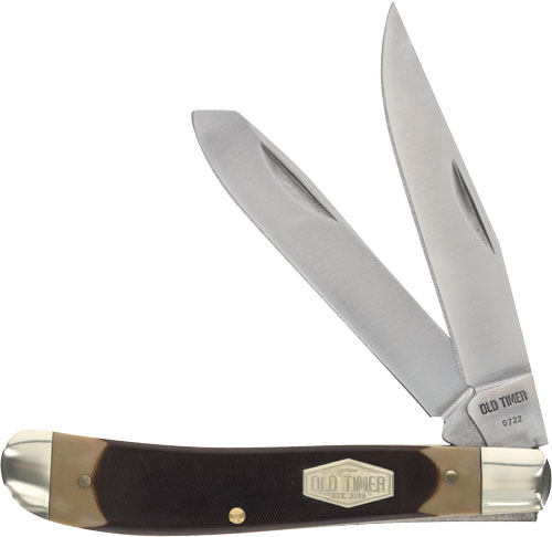 OLD TIMER KNIFE GUNSTOCK TRPPR - 2-BLADE 3.1" S/S DELRIN