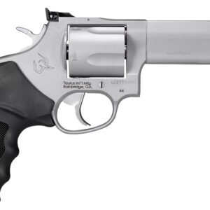 Taurus 2-440049TKR Tracker 44 Medium 44 Rem Mag 5 Shot 4" Matte Stainless Steel Ported Barrel, Cylinder & Frame, Black Ribber Grip, Transfer Bar Safety, Exposed Hammer