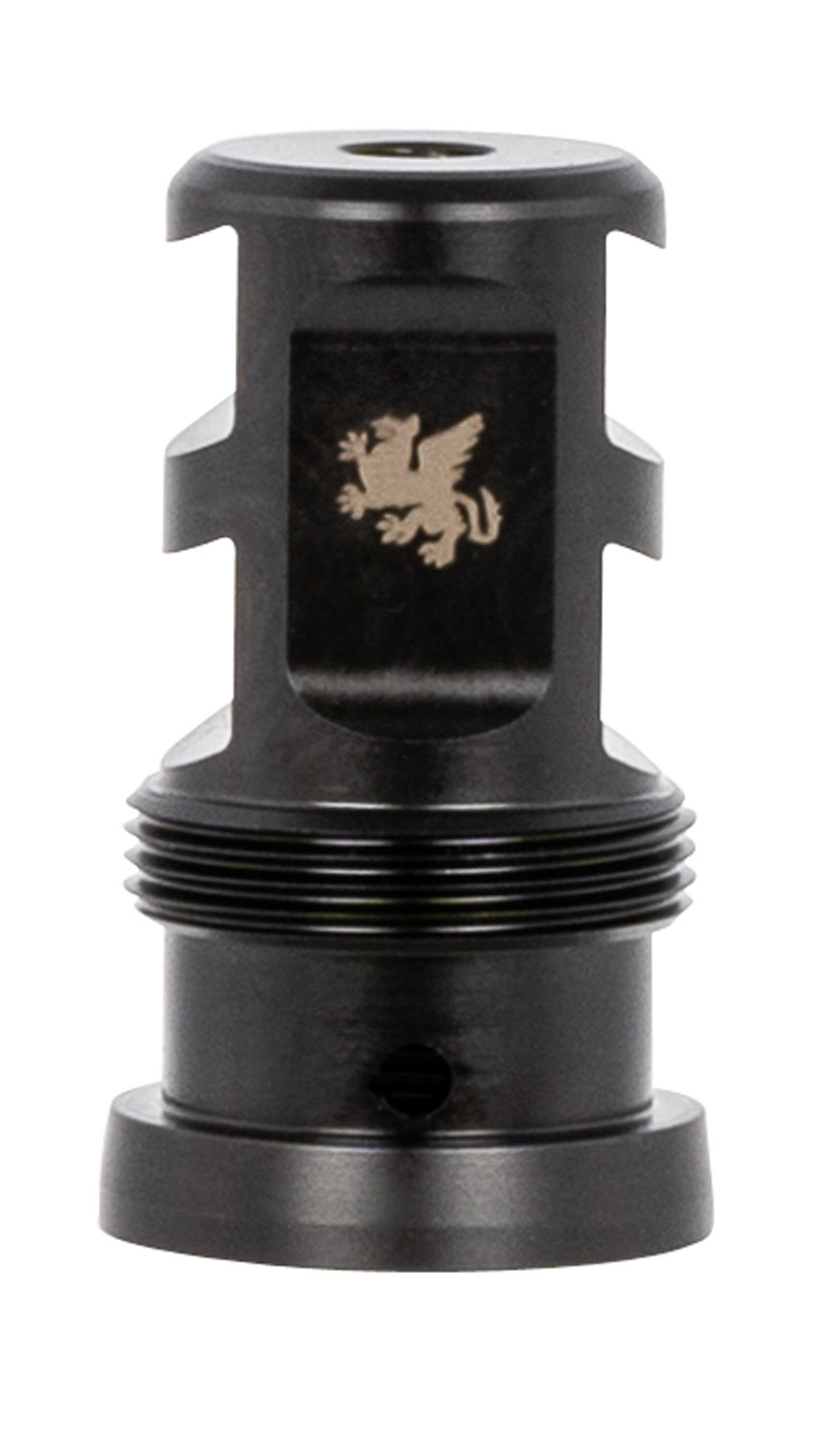 Griffin Armament TMPB22C1228 Paladin 2 Port Taper Mount 22 Cal 1/2"-28 tpi 1.88" 17-4 Stainless Steel Black Melonite QPQ