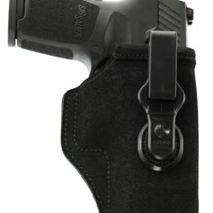 Galco TUC600B Tuck-N-Go 2.0 IWB Black Leather Compatible w/ Sig P365/P365 SAS/Glock 42 UniClip/Stealth Clip Mount Ambidextrous