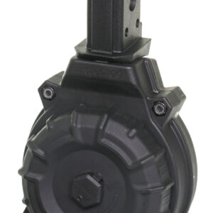 ProMag DRMA22 Standard 50rd Drum 9mm Luger Fits CZ Scorpion Black DuPont Zytel Polymer