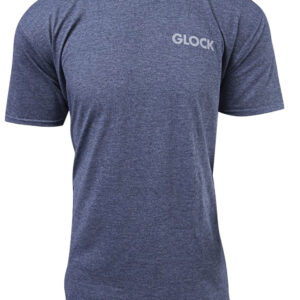 Glock AA75158 Pistol Flag Heather Navy Cotton/Polyester Short Sleeve XL Semi-Fitted