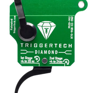 TriggerTech R70TGB02TNP Diamond Two-Stage Pro Curved Trigger with 0.50-2.80 lbs Draw Weight & Green w/Black Parts Finish for Remington 700 Right