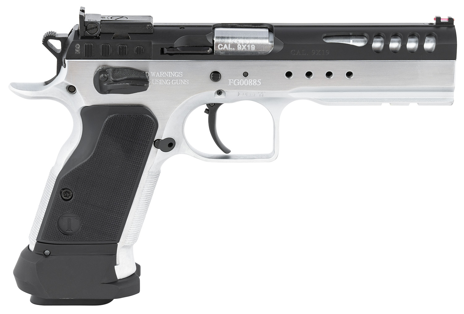 Tanfoglio IFG TF-LIMMSTR-9 Limited Master 9mm Luger 4.75" 18+1 Hard Chrome Black Steel Slide Black Polymer Grip