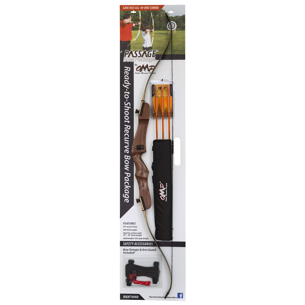 October Mountain Passage Recurve Bow Package 54 in. 20 lbs. LH - Image 2