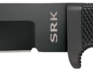 Cold Steel CS49LCK SRK 6" Fixed Clip Point Plain Black Tuff-Ex Finish SK-5 Steel Blade, 4.75" Black Kray-Ex Handle, Includes Sheath