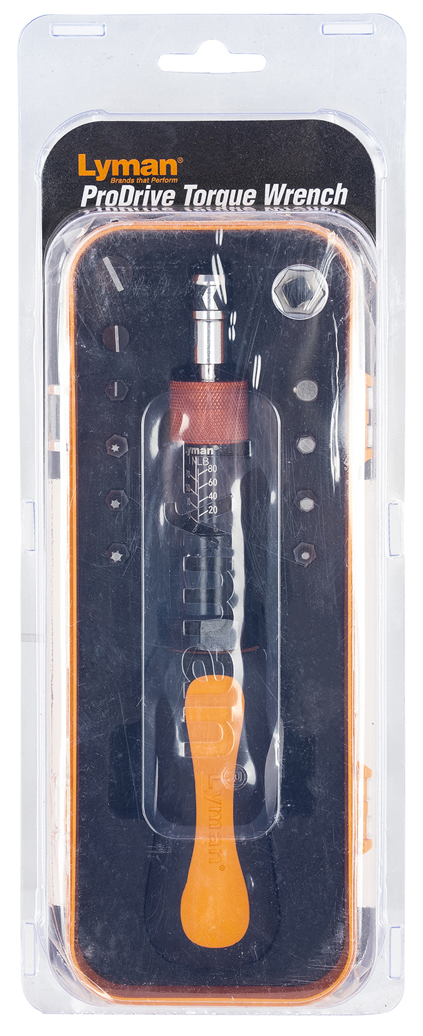 Lyman 7031300 Torque Wrench Black/Orange Steel Rubber Handle