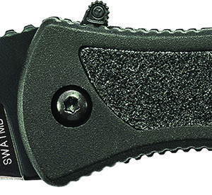 Smith & Wesson Knives SWATMBCP S.W.A.T. 3.20" Folding Plain Black 4034 SS Blade Black Aluminum Handle Includes Pocket Clip