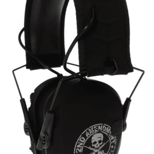 Walker's GWPRSEMFS2A Razor Slim Electronic Freedom Muff 23 dB Over the Head Black w/Distressed 2nd Amendment Polymer