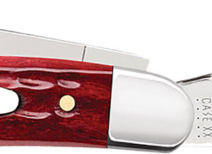 Case 00786 Stockman Medium 2.57"/1.88"/1.71" Folding Clip/Sheepsfoot/Spey Plain Mirror Polished Tru-Sharp SS Blade/Corn Cob Jigged Old Red Bone Handle