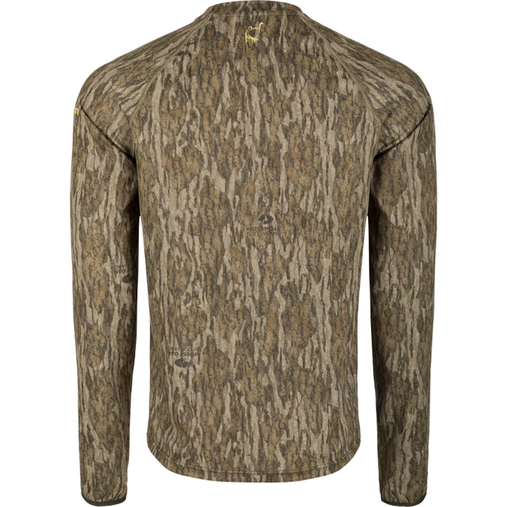 Drake Ol' Tom Mens Early Bird LS Performance Crew MO Bottomland Medium - Image 2
