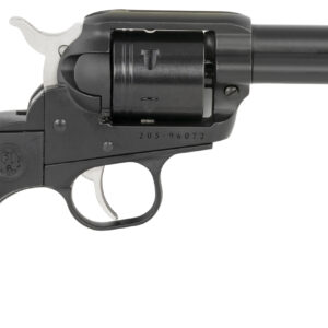 Ruger 2015 Wrangler 22 LR 6 Shot 3.75" Black Cerakote Steel Barrel, Black Cerakote Aluminum Frame, Black Cerakote Cylinder, Black Birdshead Grip, Exposed Hammer
