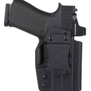 1791 Gunleather TACIWBG43XMOSBLKL Tactical Kydex IWB Black Kydex Belt Clip Compatible w/Glock 43/43X/43X MOS/48 Left Hand
