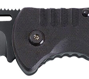 S.O.G SOG-FF11-CP Salute 3.62" Folding Clip Point Plain Black Hardcased 8Cr13MoV SS Blade Black G10 Handle Includes Belt Clip