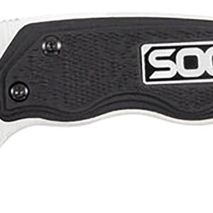 S.O.G SOG-GB1001-C Gambit  2.58" Fixed Sheepsfoot Plain Satin Polished 7Cr17MoV SS Blade Black GRN Handle Includes Sheath