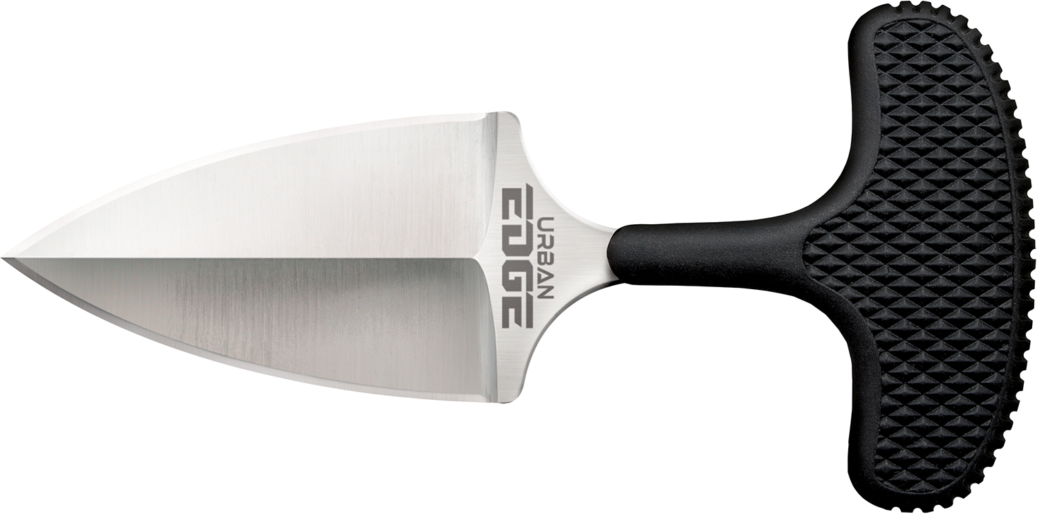 Cold Steel CS43XL Urban Edge 2.50" Fixed Plain Stone Washed Japanese AUS-8A SS Blade/Black Kray-Ex Handle