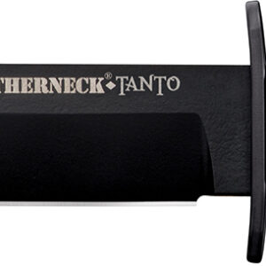 Cold Steel CS-39LSFCT Leatherneck 7" Fixed Plain Tanto Black Matte Powder Coat German D2 Steel Blade/Black Deep Checkered w/double Quillon Guard/ Griv-Ex Handle