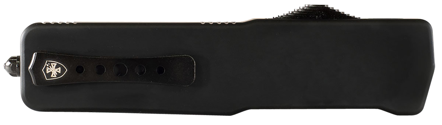 Templar Knife SABR321 Premium LW Small 3" OTF Drop Point Plain Black Oxide Stonewashed D2 Steel Blade, 4.50" Black Aluminum Handle