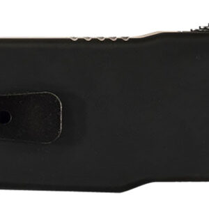 Templar Knife SZBR321 Premium Weighted Small 3" OTF Drop Point Plain Black Oxide Stonewashed D2 Steel Blade, 4.50" Black Aluminum/Rubber Handle