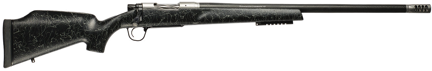 Christensen Arms 8011001100 Traverse 28 Nosler 3+1 26" Threaded Barrel, Natural Stainless, Black with Gray Webbing Stock