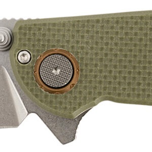 CRKT 2471 Butte 3.36" Folding Plain Stonewashed D2 Steel Blade/OD Green G10 Handle Includes Pocket Clip