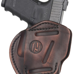 1791 Gunleather 3WH3VTGA 3-Way  IWB/OWB Size 03 Vintage Leather Belt Loop Fits Ruger LC9 Fits Glock 26 Ambidextrous Hand