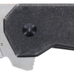 Schrade 1136251 Slyte  3" Folding Plain Satin D2 Steel Blade 4.50" Dark Stonewash Stainless Steel Handle