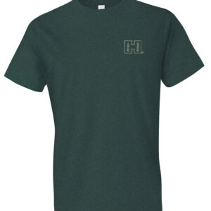 Hornady Gear 31795 Double Rocker  Olive Heather, Cotton/Polyester/Rayon, Short Sleeve Semi-Fitted, 2XL