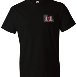 Hornady Gear 30764 POW Blue Line Black, Cotton Short Sleeve, Semi-Fitted XL