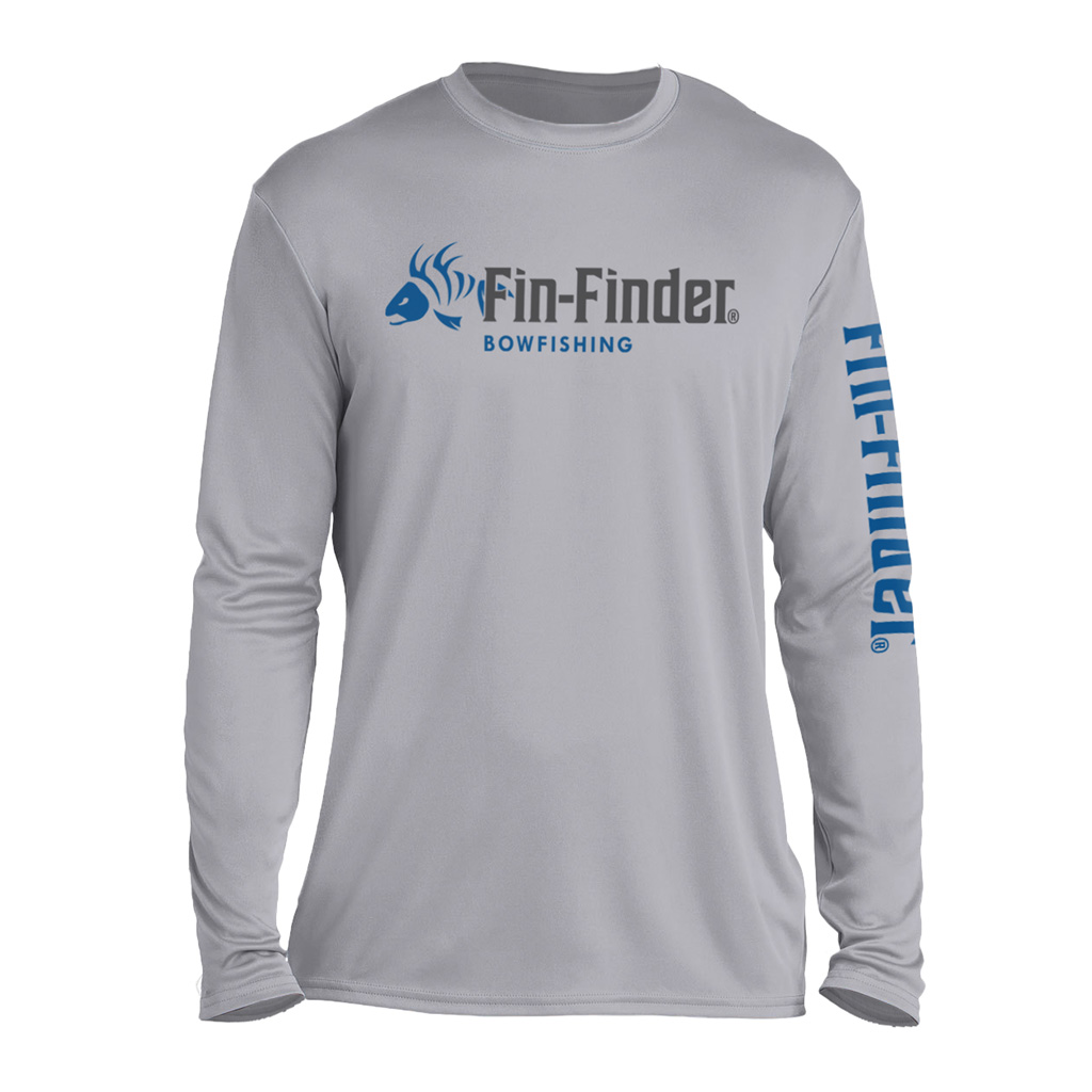 Fin Finder Skulls Performance Longsleeve Grey 2X-Large - Image 2