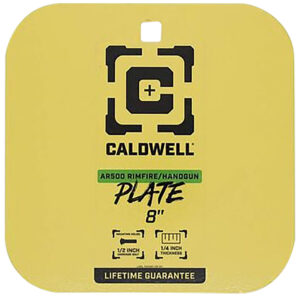 Caldwell 4002878 8" Rimfire/Handgun Yellow AR500 Steel Gong 1/4" Thick