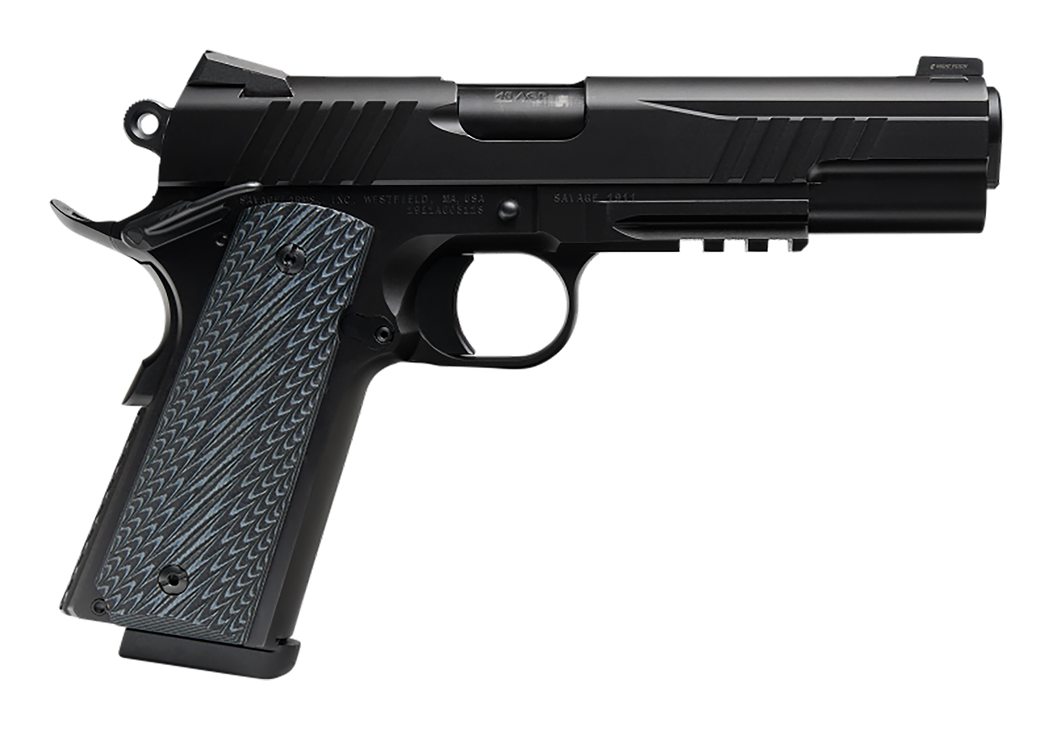 Savage Arms 67211 1911 Government 9mm Luger 10+1 5" Black Stainless Steel Barrel. Black Nitride Serrated Stainless Steel Slide. Black Nitride Stainless Steel Frame w/Picatinny Rail, Black VZ Grip