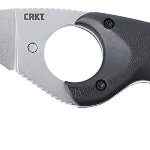 CRKT 2511 Bear Claw 2.39" Fixed Hawkbill Veff Serrated Stonewashed AUS-8A SS Blade, Black Textured GRN Handle