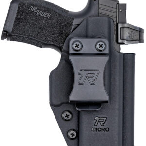 Rounded Gear RGUNVRSLCMPCTBLK Universal Kydex IWB Black Kydex Belt Clip Fits Compact Sized Handguns Right Hand