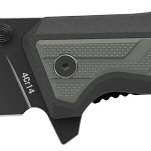 Real Avid AVRAV1 RAV-1 3.25" Folding Modified Clip Point Plain Black Oxide 4Cr14 Blade, Grip Plates GFN Handle, Clamshell Pkg