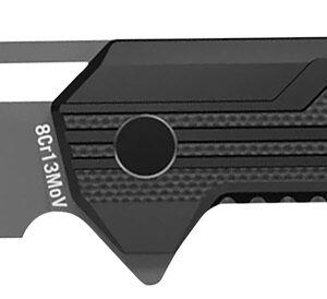 Real Avid AVRAV7 RAV-7 EDC 3.25" Folding Drop Point Plain Titanium 8Cr13MoV SS Blade, Black Textured G10 Handle, Clamshell Pkg