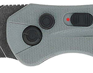 CobraTec Knives GRYDIABLOAUTO Diablo  3.50" Folding Black Stonewashed D2 Steel Blade, 4.75" Gray Textured G10 Scales Handle