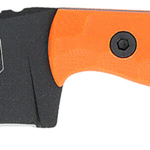 CobraTec Knives CTKPORG KingPin EDC 4" Fixed Drop Point Plain Black Powder Coated D2 Steel Blade, 4" Blaze Orange Textured G10 Scales Handle