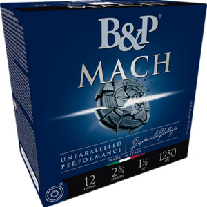 B&p Ammunition 12B78F28 Mach 12Gauge 2.75" 7/8oz 8Shot 25 Per Box/10 Case