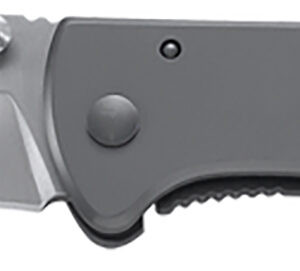 CRKT 6450S Drifter EDC 2.88" Folding Drop Point Plain Satin 8Cr14MoV SS Blade, Silver Stainless Steel Handle