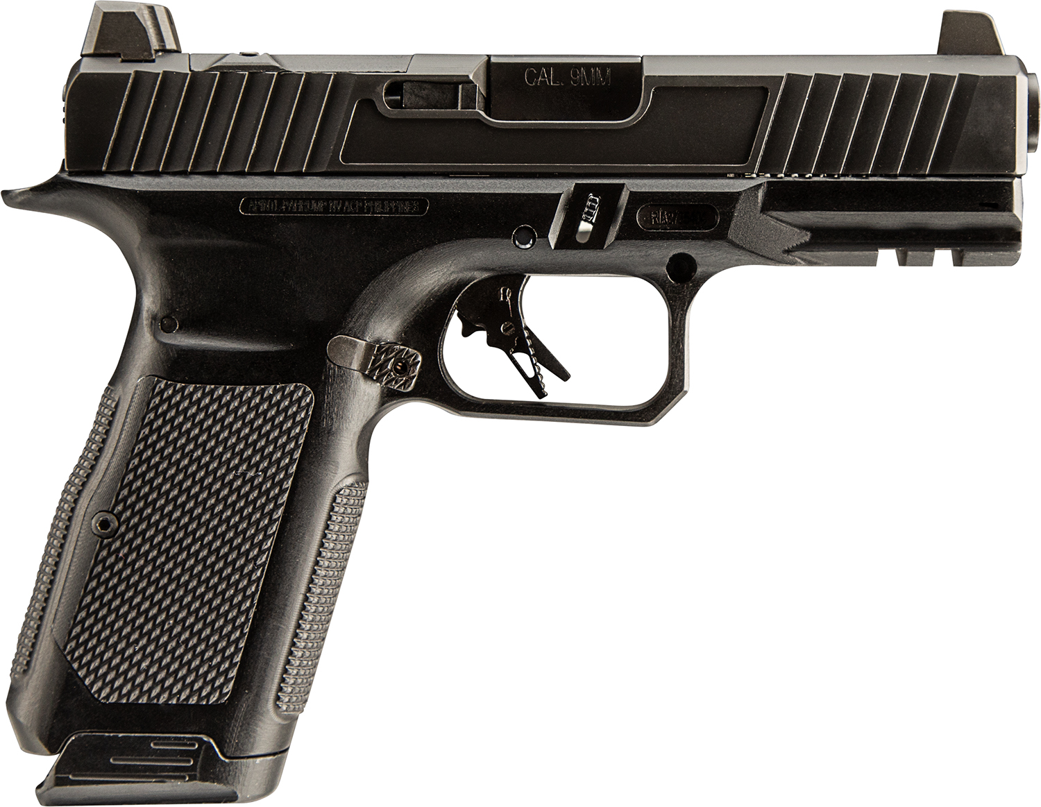 Rock Island 566119mm Luger 17+1 4.49" Black Barrel, Black PVD Coating Slide, Black Anodized Frame, Black Aluminum Grip