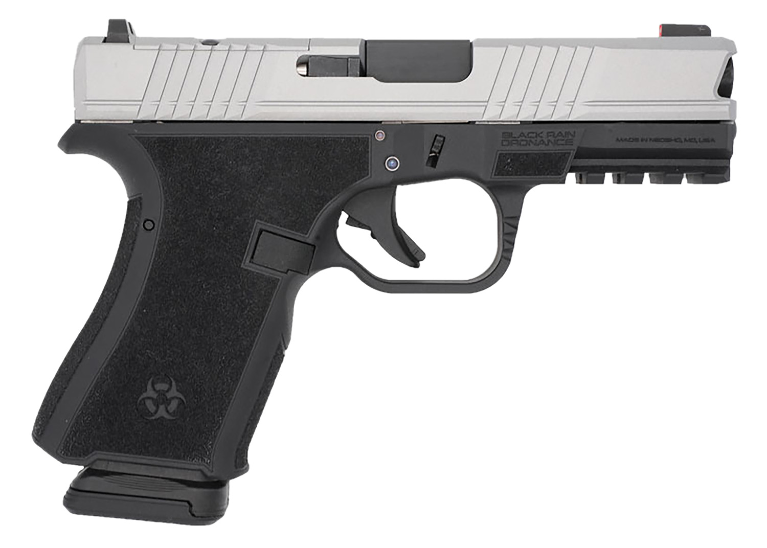 Black Rain Ordnance FL9MMBLKSM Compact Frame 9mm 15+1 4" Stainless Steel Slide
